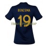 Original Fußballtrikot Frankreich Karim Benzema 19 Heimtrikot WM 2022 Für Damen